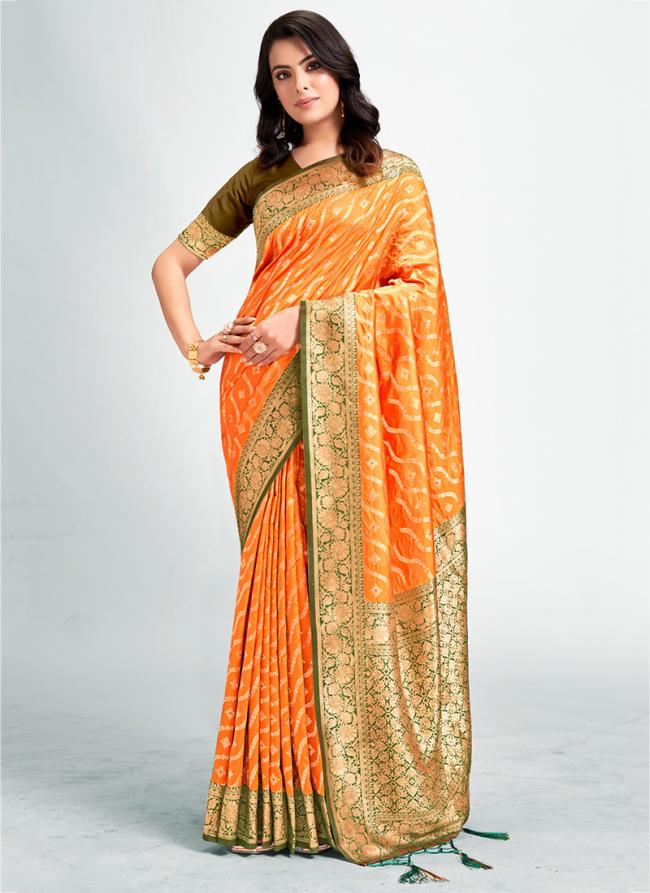 Silk Yellow Traditional Wear Weaving Saree